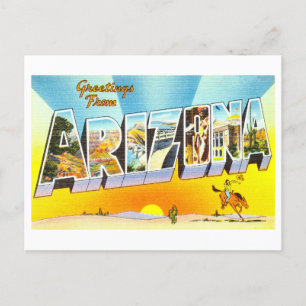 Postal Saludos antiguos de Arizona