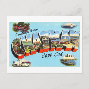 Postal Saludos antiguos de Chatham, Massachusetts