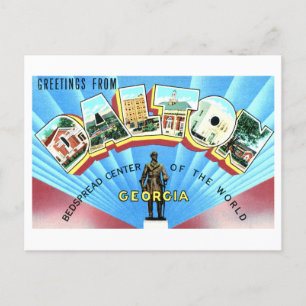 Postal Saludos antiguos de Dalton, Georgia,