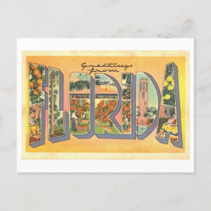 Postal Saludos antiguos de Florida