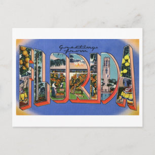 Postal Saludos antiguos de Florida