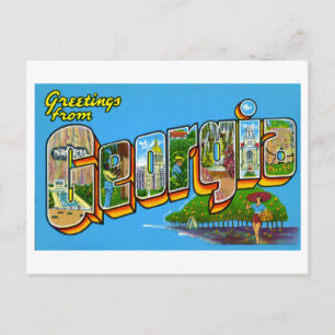 Postal Saludos antiguos de Georgia