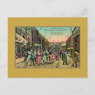 Postal Saludos antiguos de la feria de Dresden y el festi