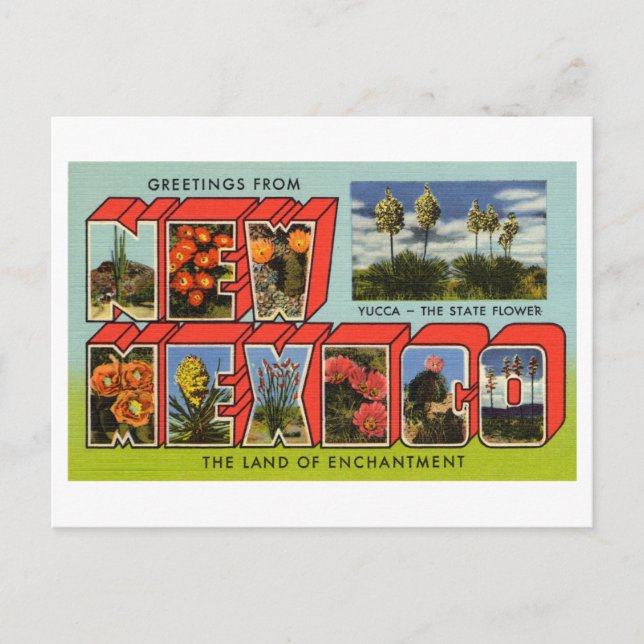 Postal Saludos antiguos de Nuevo México (Anverso)