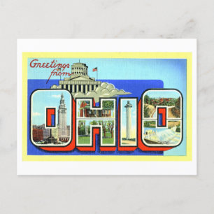 Postal Saludos antiguos de Ohio