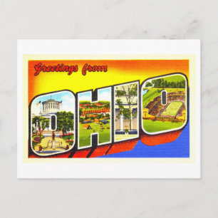 Postal Saludos antiguos de Ohio