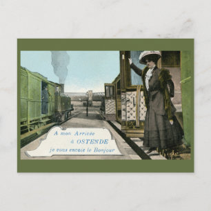 Postal Saludos antiguos de Ostend