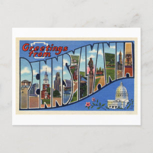 Postal Saludos antiguos de Pensilvania