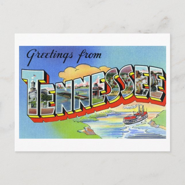 Postal Saludos antiguos de Tennessee (Anverso)