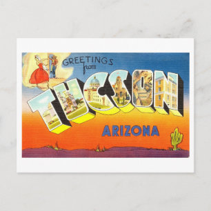 Postal Saludos antiguos de Tucson, Arizona