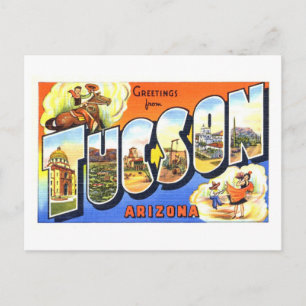 Postal Saludos antiguos de Tucson, Arizona