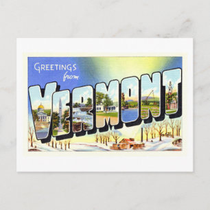 Postal Saludos antiguos de Vermont