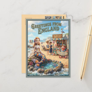Postal Saludos caprichosos de Inglaterra Viajes en 3D