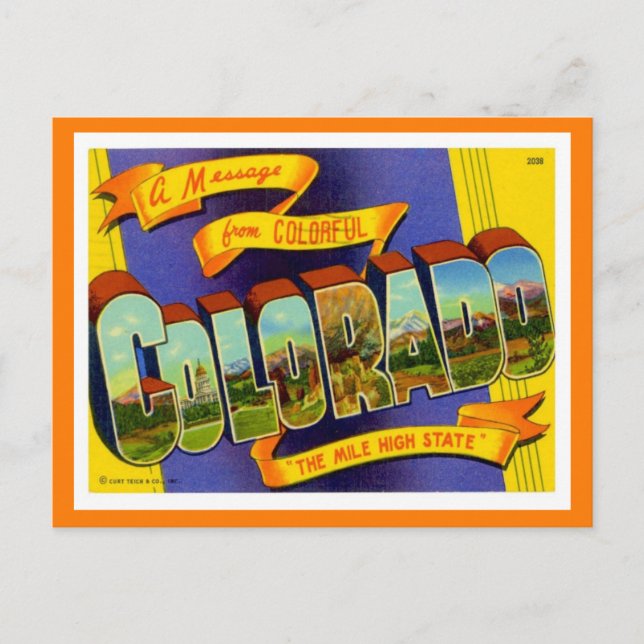 Postal Saludos Colorado De Estados Unidos (Anverso)