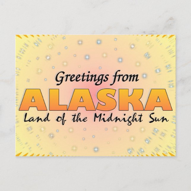 Postal Saludos de Alaska (Anverso)