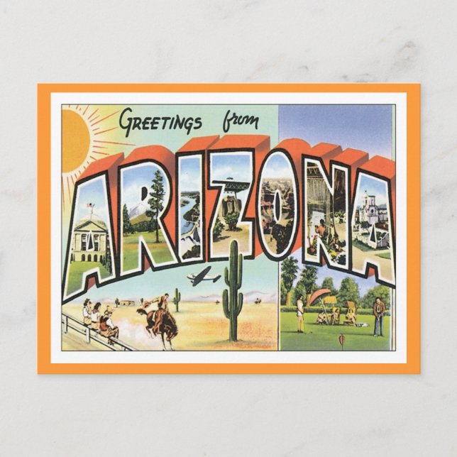 Postal Saludos de Arizona (Anverso)