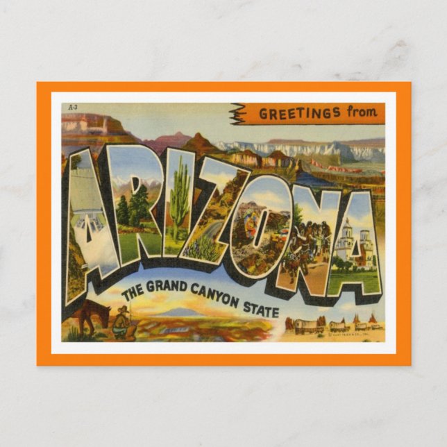 Postal Saludos de Arizona desde Estados Unidos (Anverso)