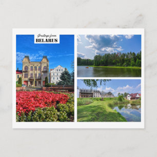 Postal Saludos de Bielorrusia Naturaleza Arquitectura Tar