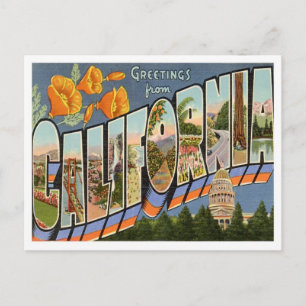 Postal Saludos de California desde Estados Unidos