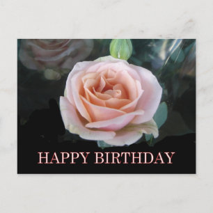 Postal Saludos de cumpleaños de rosa