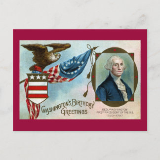 Postal Saludos de cumpleaños de Washington