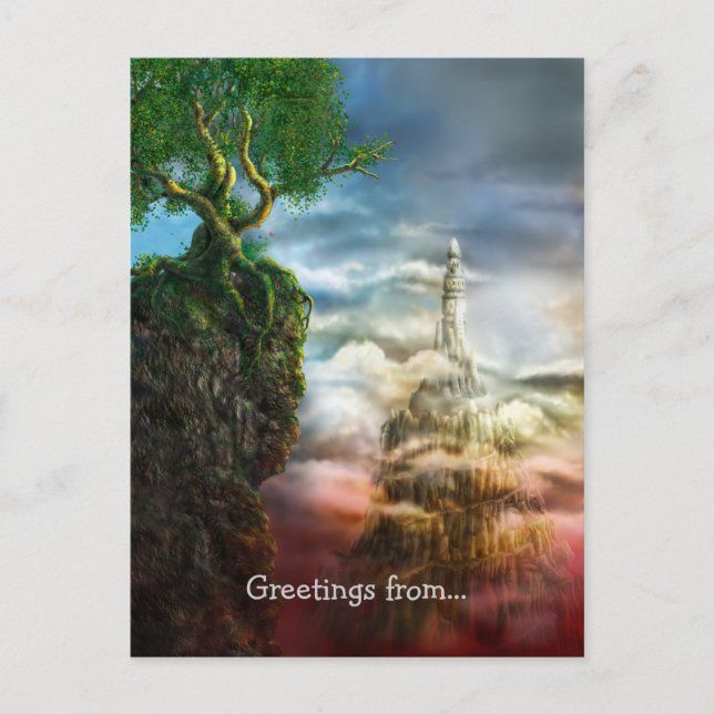 Postal Saludos de... Dis aliter visum est - Postcard (Anverso)