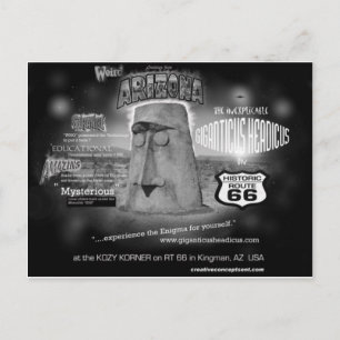 Postal saludos de giganticus Headicus desde la ruta AZ 66
