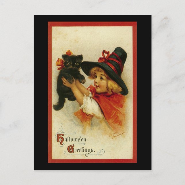 Postal Saludos de Halloween (Anverso)