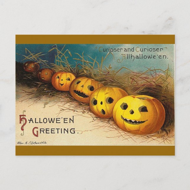 Postal Saludos de Halloween (Anverso)