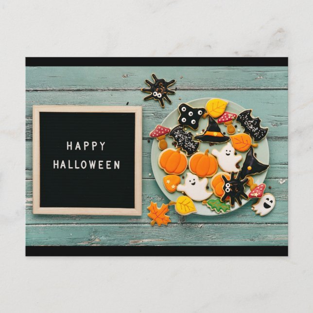 Postal Saludos de Halloween (Anverso)