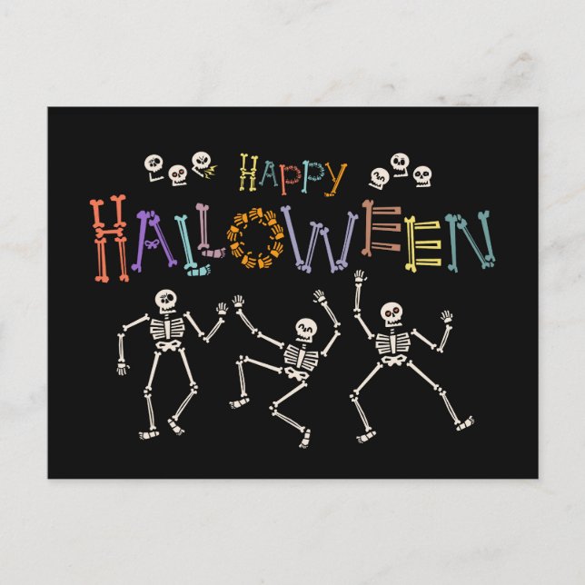 Postal Saludos de Halloween (Anverso)