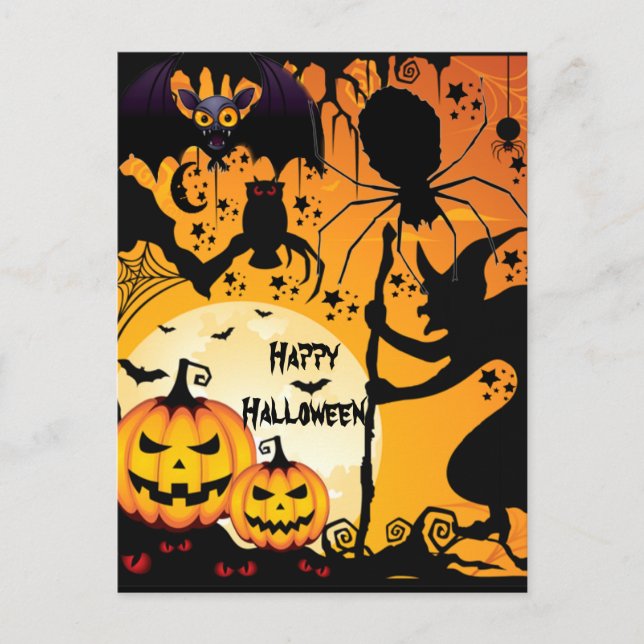 Postal Saludos de Halloween_ (Anverso)