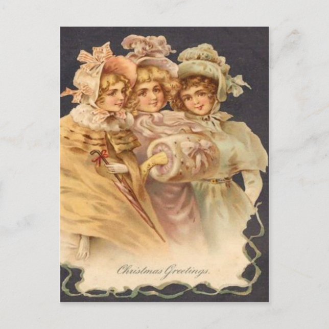 Postal Saludos de invierno (Anverso)