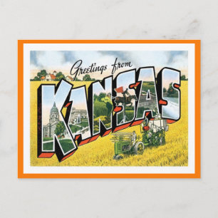 Postal Saludos de Kansas desde Estados Unidos