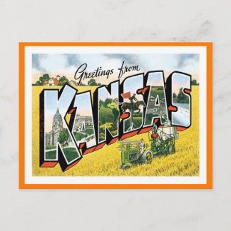 Postal Saludos de Kansas desde Estados Unidos