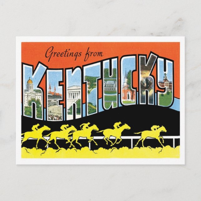 Postal Saludos de Kentucky Desde Estados Unidos (Anverso)