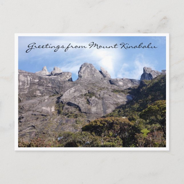 Postal saludos de kinabalu (Anverso)