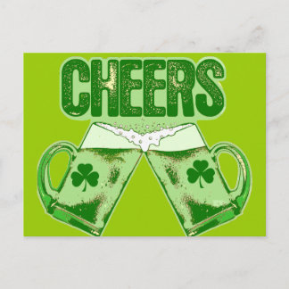 Postal Saludos de la cerveza verde