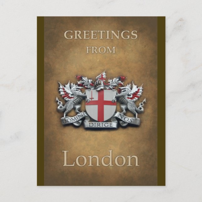 Postal Saludos de la City of London Arms (Anverso)