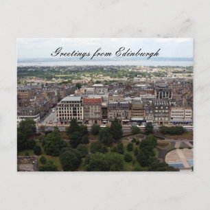 Postal saludos de la ciudad de edinburgh