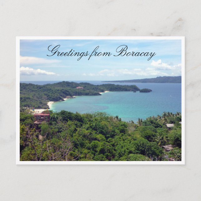Postal saludos de la isla de boracay (Anverso)