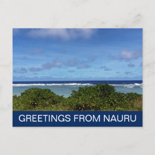 Postal saludos de la isla de nauru