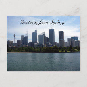 Postal saludos de la silueta de sydney