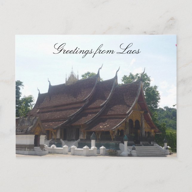 Postal saludos de laos (Anverso)