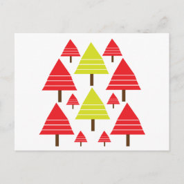 Postal Saludos de las estaciones del árbol de Navidad