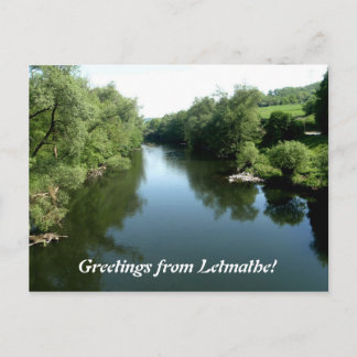 Postal Saludos de Letmathe - río Lenne