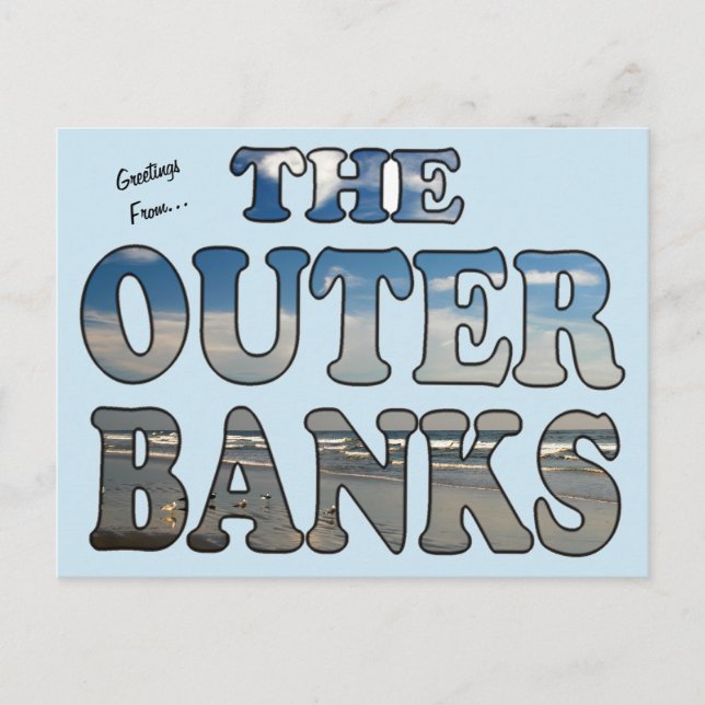 Postal Saludos De Los Bancos Exteriores (Anverso)