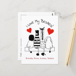 Postal Saludos de los mejores amigos