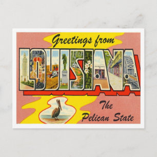 Postal Saludos de Louisiana de los estados de EE. UU.