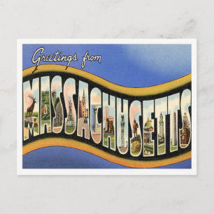 Postal Saludos de Massachusetts desde Estados Unidos